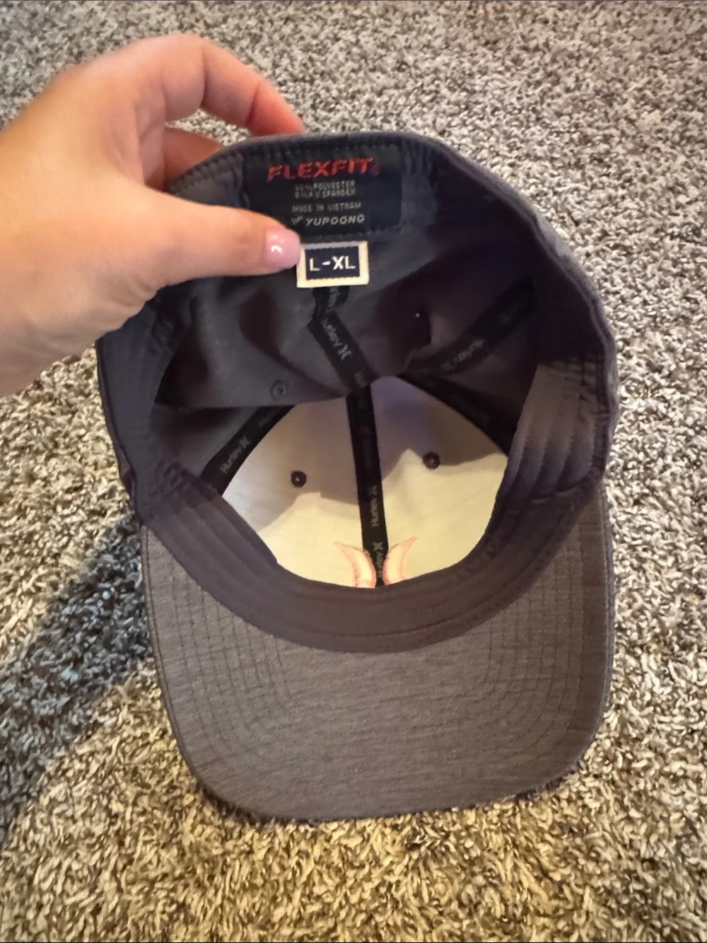 Hurley Kids Gray Cap with Pink Logo
